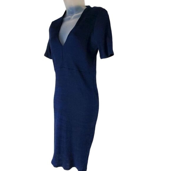 Lovej Deep V Ribbed Bodycon Dress -> Lovej Deep v Ribbed Bodycon Dress - Picture 1 of 9